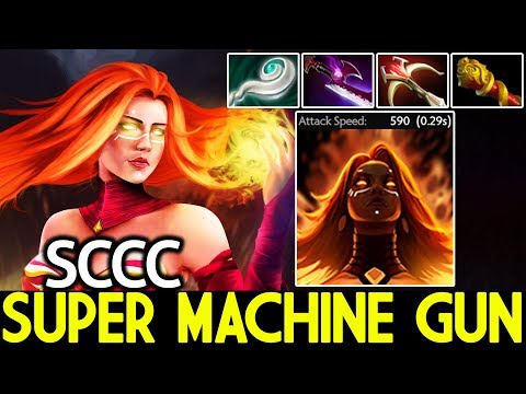 SCCC [Lina] Super Machine Gun Insane Attack Speed Cancer Game 7.21 Dota 2