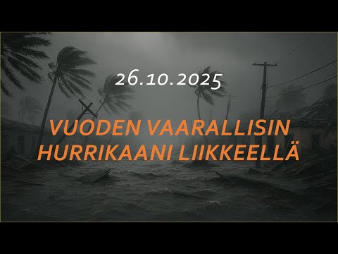 Vuoden vaarallisin hurrikaani liikkeellä (videoblogi 26.10.2025)