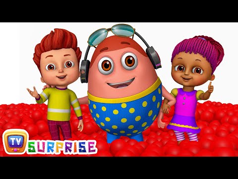 Kids play in HUGE Gumball Machine, Ball Pit and Surprise Eggs to Learn Color Red | ChuChu TV Funzone