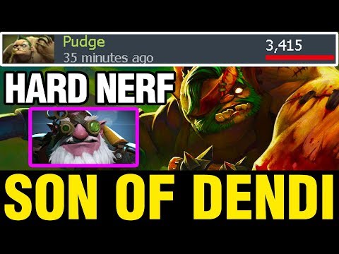 SON OF DENDI - HARD NERF SNIPER - PRO PUDGE - Dota 2