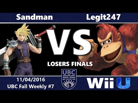 UBC Fall #7: Losers Finals - Sandman (Cloud, Jigglypuff) vs Legit247 (Donkey Kong)