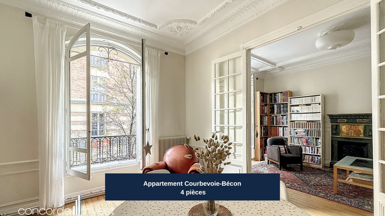 Courbevoie - Bécon - Appartement 4 pièces - 2 chambres.