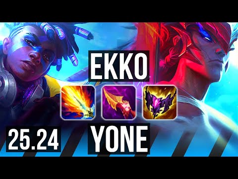 EKKO vs YONE (MID) | 16/1/10, 7k comeback | EUW Diamond | 25.24