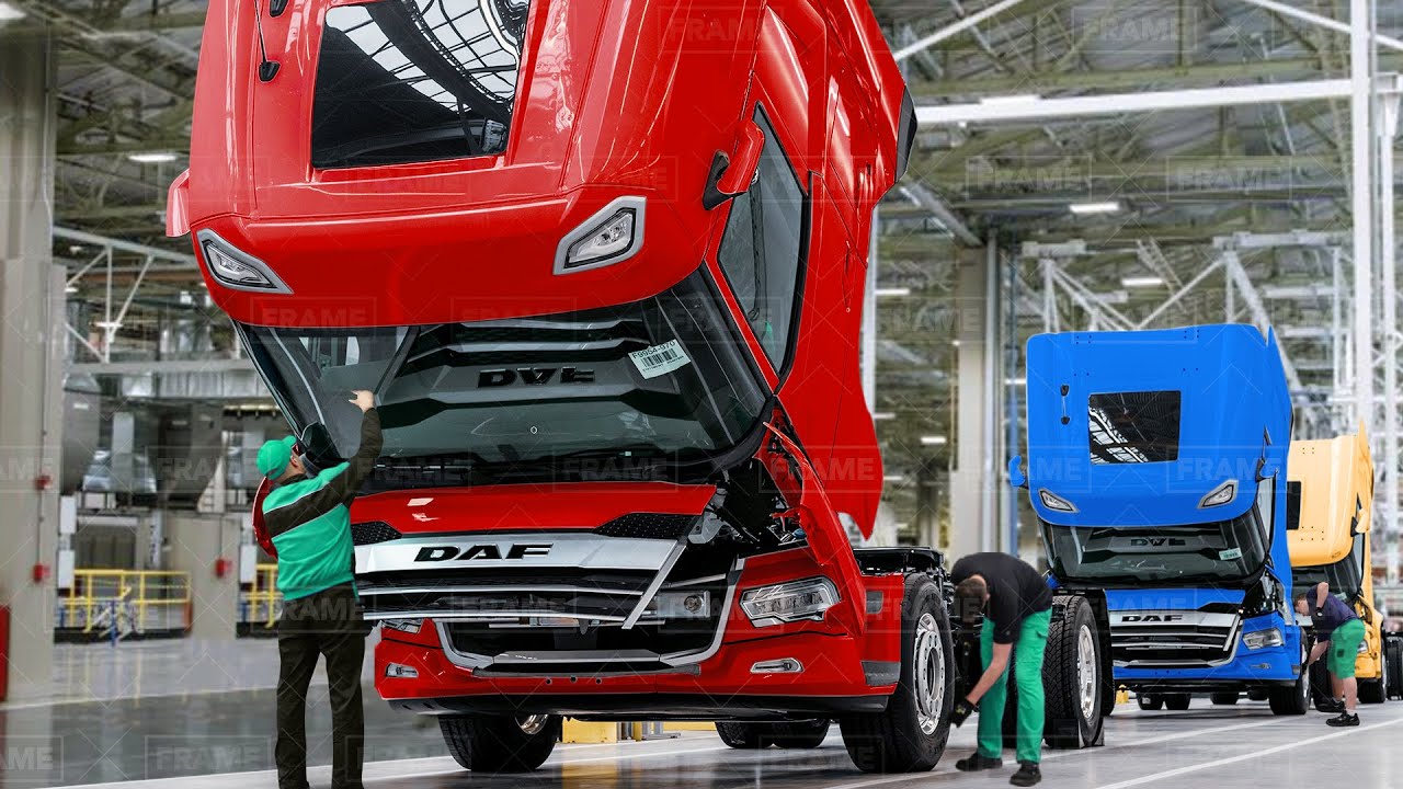 Inside Most Advanced European Factories Producing Massive Trucks - DAF Production Line