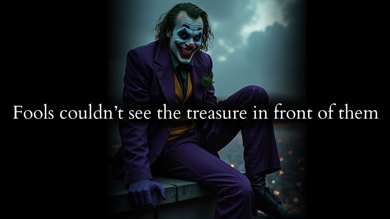 Fools were too blind to see the treasure right in front of them (How Sad) - Joker Speech