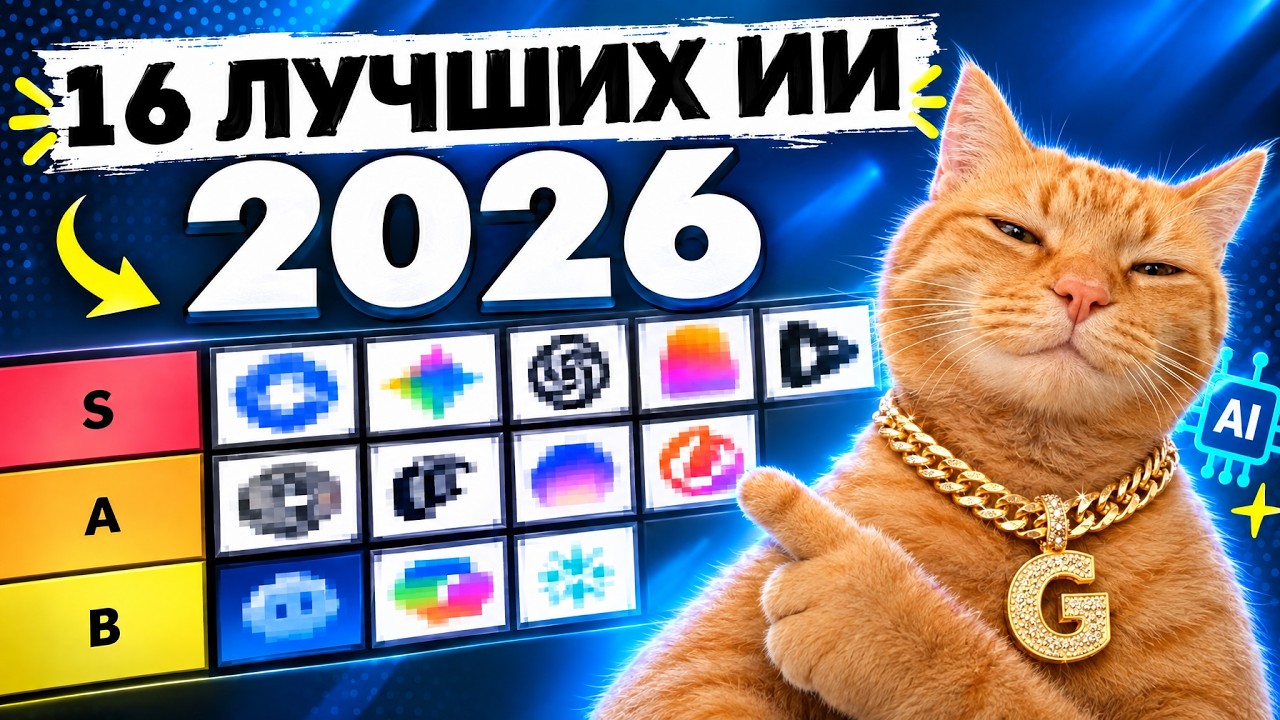 YouTube: 16 AI-инструментов 2026 честный рейтинг
