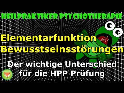 Heilpraktiker Psychotherapie LERNVIDEO: Bewusstseinsstörungen - DER UNTERSCHIED FÜR DIE PRÜFUNG!