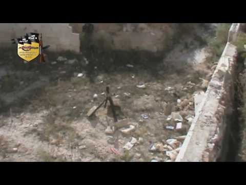 استهداف مقرات النظام في محيط معرة النعمان بواسطة مدفع هاون من قبل جيش الإسلام