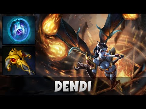 DENDI Queen of Pain MID LANE Gameplay | Dota 2 Full Game