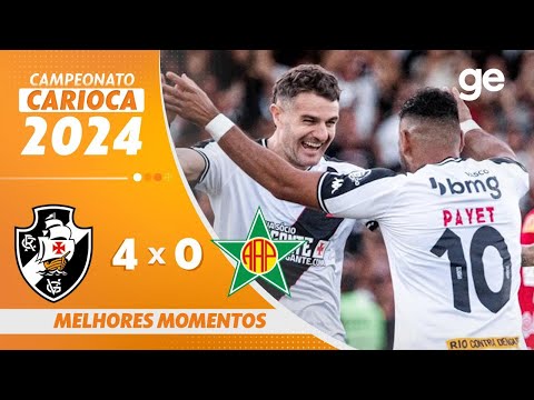 VASCO 4 X 0 PORTUGUESA-RJ | MELHORES MOMENTOS | CAMPEONATO CARIOCA 2024 | ge.globo