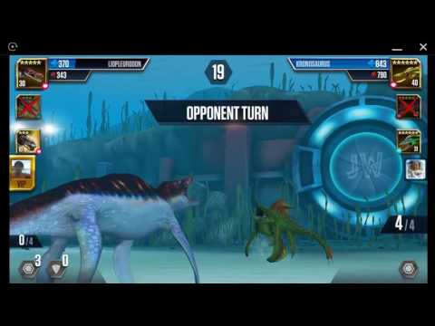 Jurassic World: The Game - Aquatic Player Duel Battle 152 - HAINOSAURUS And HENODUS!