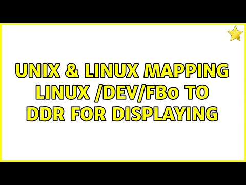 Unix & Linux: mapping linux /dev/fb0 to DDR for displaying