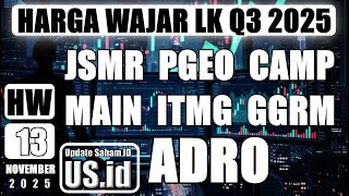 Download lagu 131125 FAIR PRICE OF LK SHARES Q3 2025 JSMR PGEO CAMP MAIN ITMG GGRM ADRO mp3