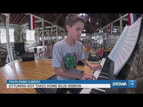Ottumwa boy takes home blue ribbon in Iowa State Fair's Youth Piano Contest