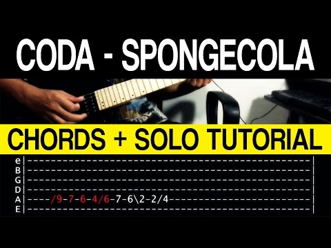 Coda - Sponge Cola Guitar CHORDS + SOLO Tutorial (WITH TAB)