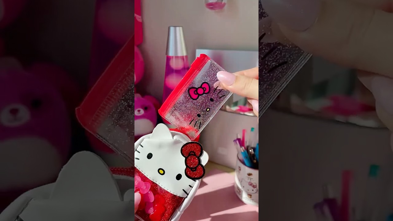 [ASMR] HELLO KITTY VALENTINE MINI BACKPACK ❤️ #asmr #hellokitty #shorts