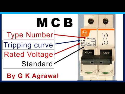 MCB breaker nameplate, rating plate | data printed on the MCB Video