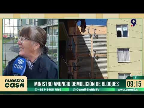 Demolición de bloques Mirador del Pacífico en Talcahuano