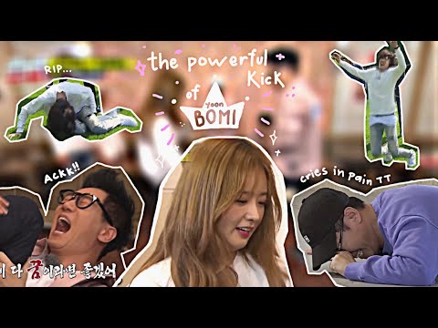 (Apink) Yoon Bomi and her powerful kick | Running Man | kaeguri_mongji