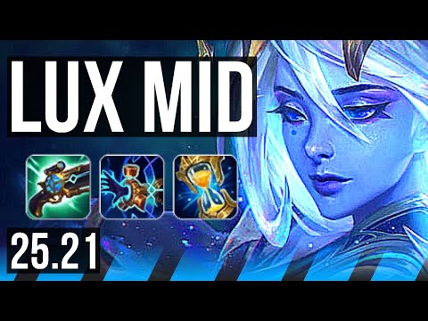 LUX vs ORIANNA (MID) | 11/0/13, Legendary, 600+ games | KR Master | 25.21