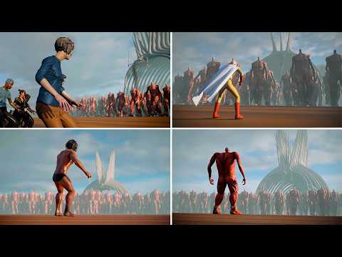 ALL Titans vs 1.000.000. Colossal Titans - The Rumbling #8