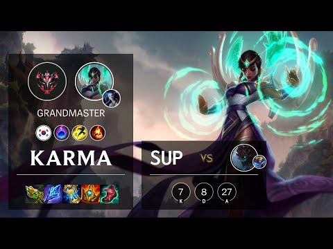 Karma Support vs Maokai - KR Grandmaster Patch 11.18