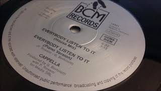 Cappella - Everybody Listen To It (Piano Mix)