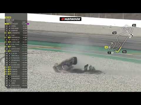Acidente de Stromsted na F4 Espanha Catalunya 2022