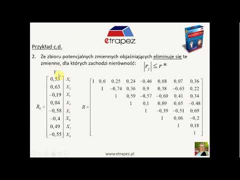 Metoda Bartosiewicz - metoda analizy macierzy współczynników korelacji [eTrapez]