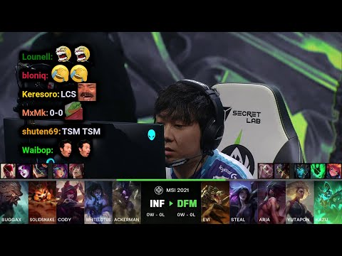 INF vs DFM | 2021 MSI Groups Day 1 | Twitch VOD with Chat