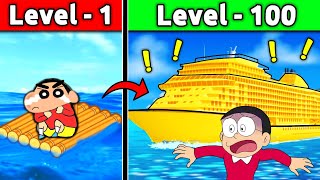 Build Boat Challenge 😱 || Shinchan Vs Nobita 😂