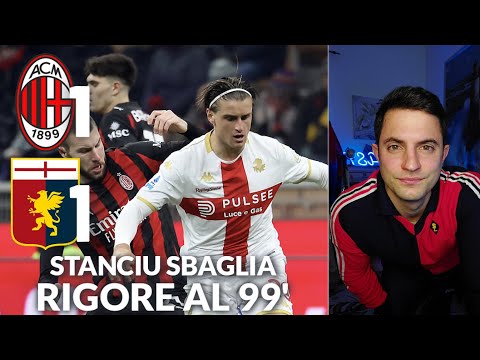 MILAN-GENOA 1-1 ASSURDO RIGORE  SBAGLIATO AL 99 !!! LIVE POST PARTITA !!! CHE RABBIA!!!!