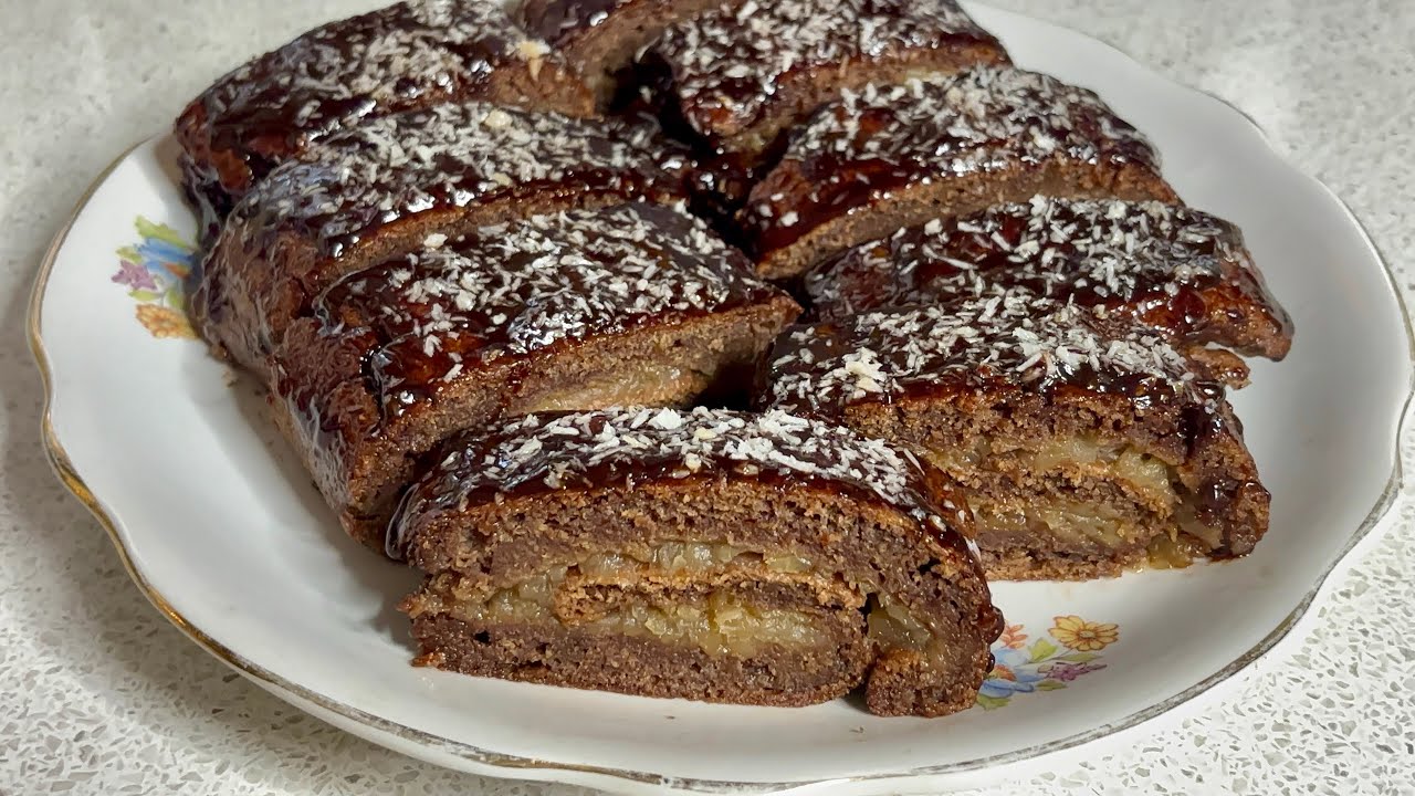 Необычное веганское яблочное пирожное из перловки - потрясающий вкус! #веганскиерецепты #перловка