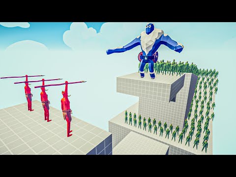 3 SPEAR THROWER GODS vs 100 UNITS - Totally Accurate Battle Simulator TABS