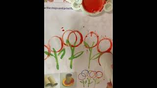 ROLL PRINTING/PAINTING FROM HOP,SKIP & JUMP ART & CRAFT BOOK OF JUNIOR KG(3-5 YEARS)!