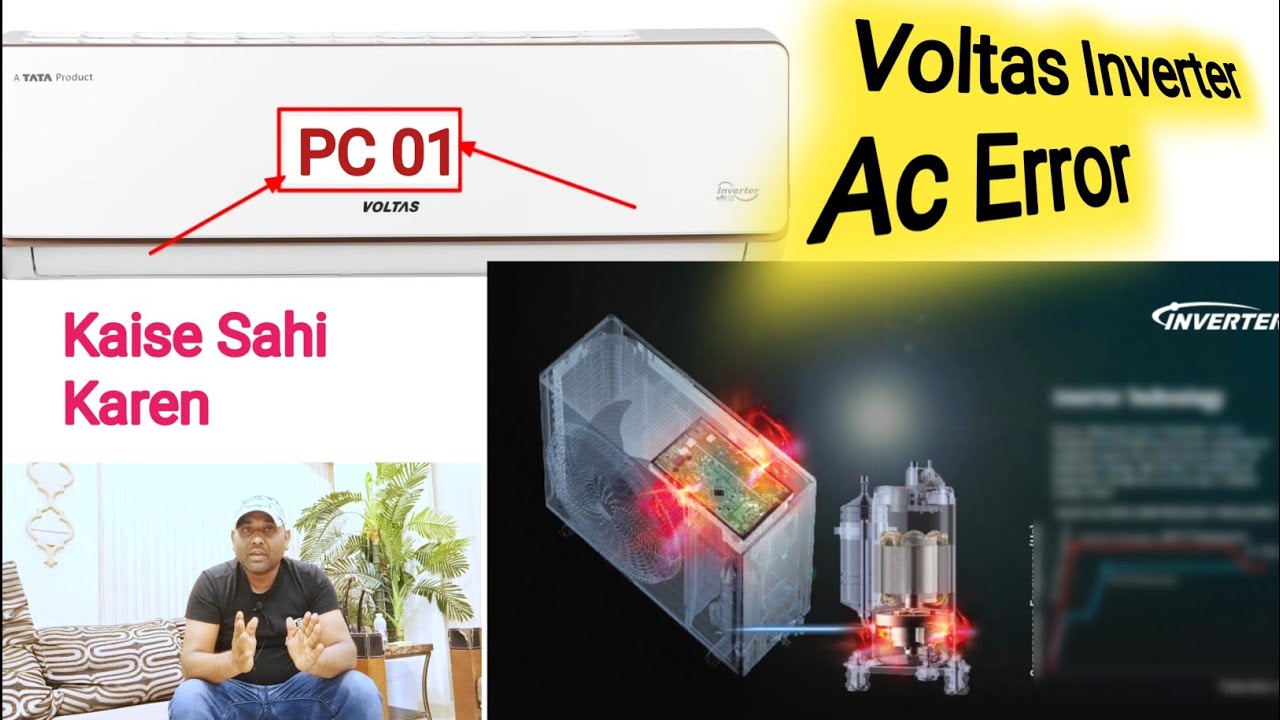 Voltas Inverter Ac PC 01 Error Kaise Correct Karen || Inverter Ac error code
