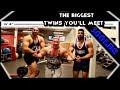 Chest Day with the 300lbs twin bodybuilders