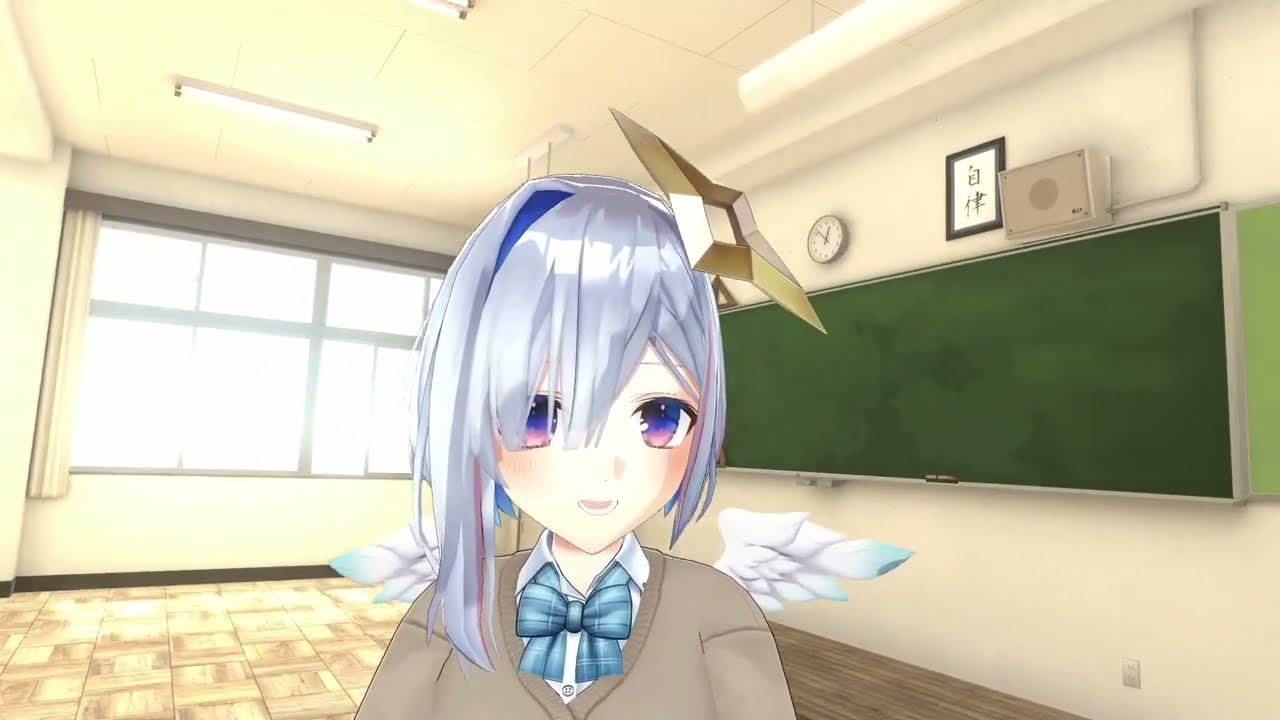 教室でなんか喋ってる3Dかなたそ