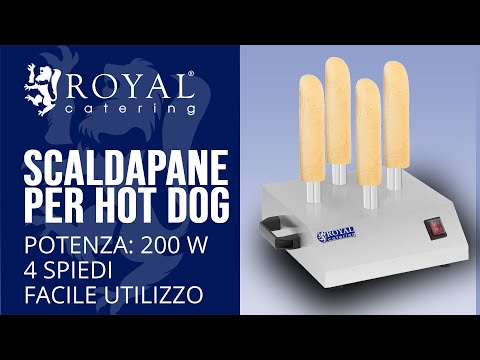 Video - Seconda Mano Scaldapane per hot dog - 4 spiedi