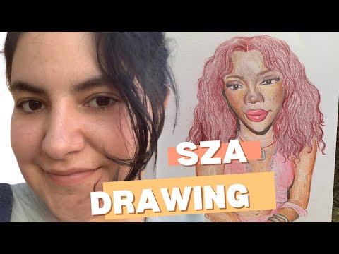 SZA Portrait with Prisma Colored Pencils