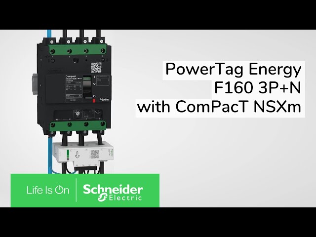 schneider electric Energiamittari din powertag flex 160a 3p/3p+n ylä