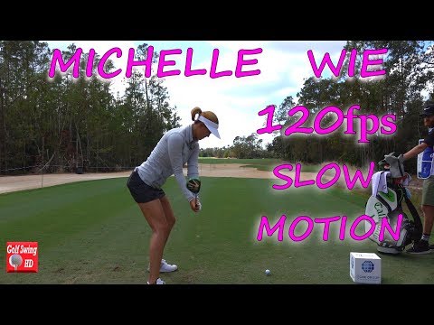 MICHELLE WIE 2017 CME DTL FAIRWAY WOOD SLOW MOTION GOLF SWING 120fps