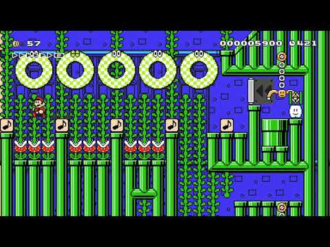 飛び掛かるパックン地帯 by じゃがいもモンスター - Super Mario Maker 2 - No Commentary 1bz
