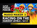 Super Mario Maker 2 | Racing on The Hardest Levels - 1v1