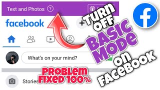 How to Remove Basic Mode In Facebook - Remove buy data option on Facebook