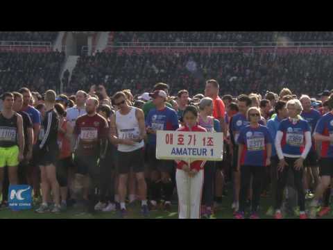 Over 1,000 foreigners take part in Pyongyang marathon