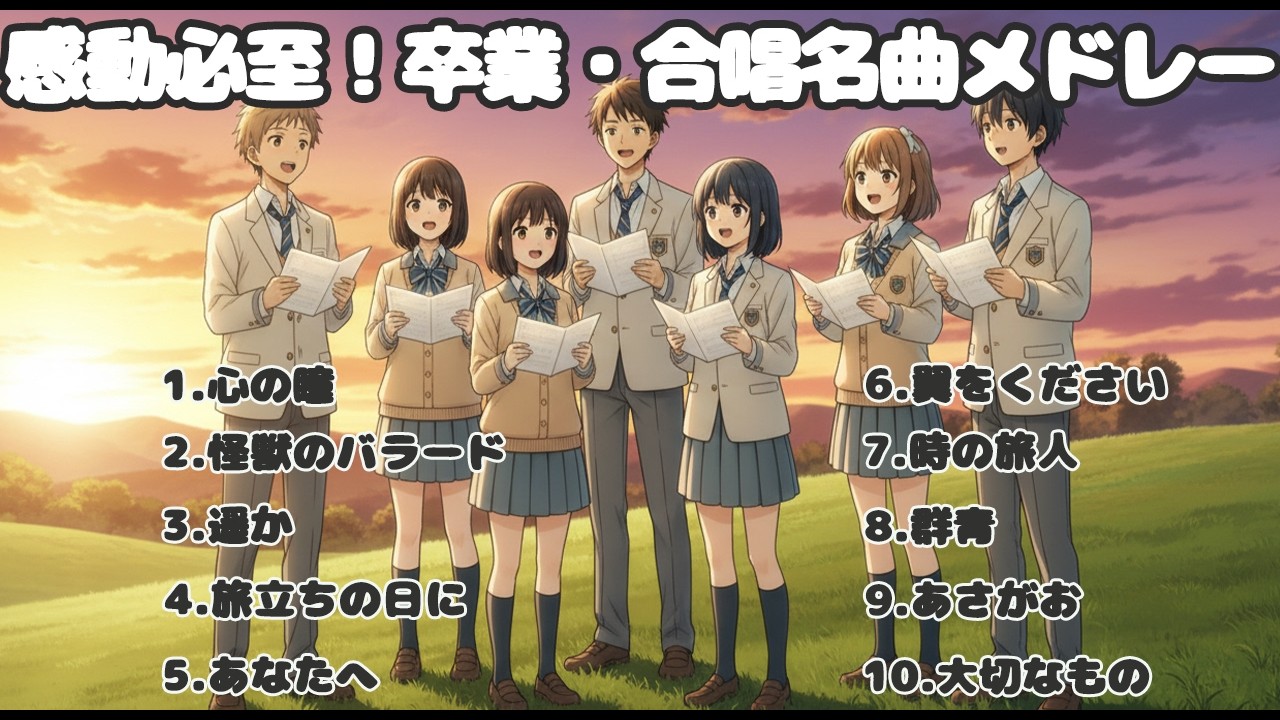 【メドレー】感動必至！卒業・合唱名曲メドレー