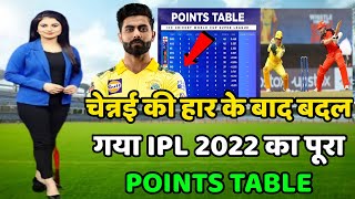 IPL 2022 Today Points Table | CSK vs SRH After Match Points Table | Csk vs Srh Live | Points Table