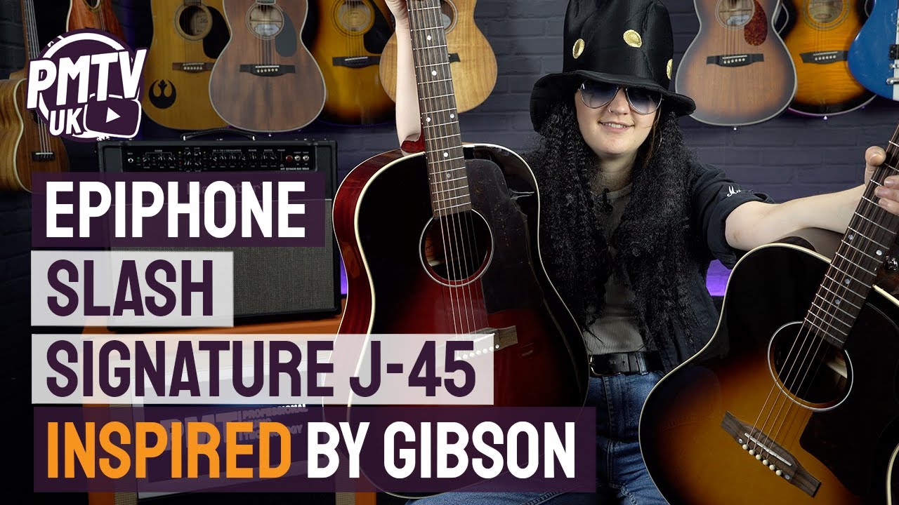 Epiphone 'Inspired By Gibson' Slash Signature J-45 - Overview & Demo - YouTube