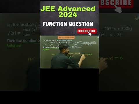 Function Jee Advanced 2024 Question #jeemain #maths #jeeadvancemaths  #iit #iitjee #shorts
